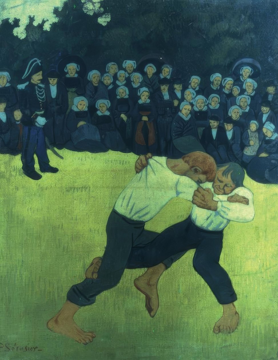 A luta bretã - 1895 de Paul Sérusier