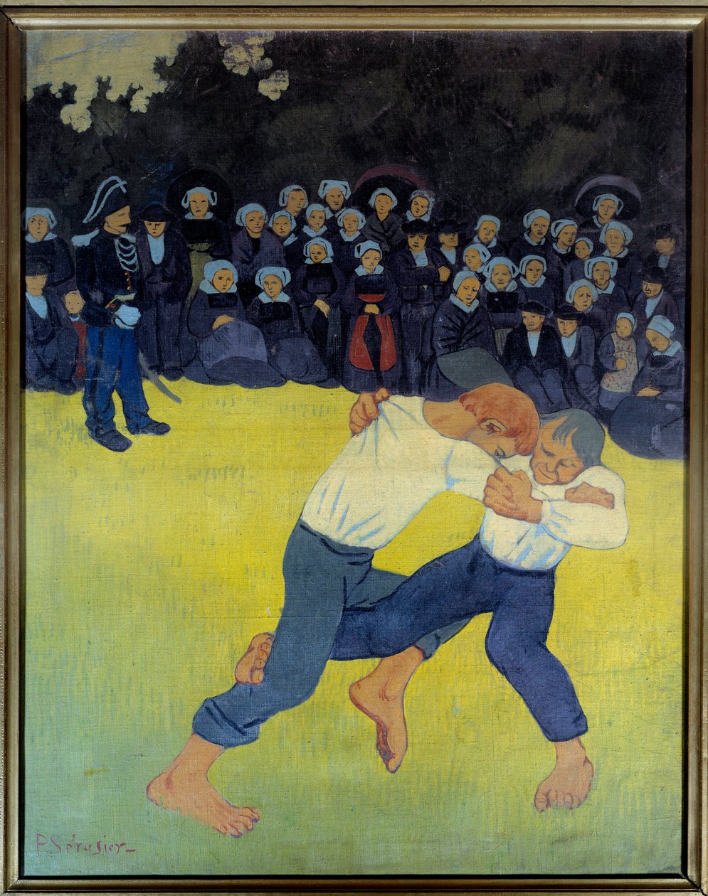 La lutte bretonne Pintura de Paul Serusier (1863-1927) 1890 Sol. 0,92x0,73 m Paris, musee d