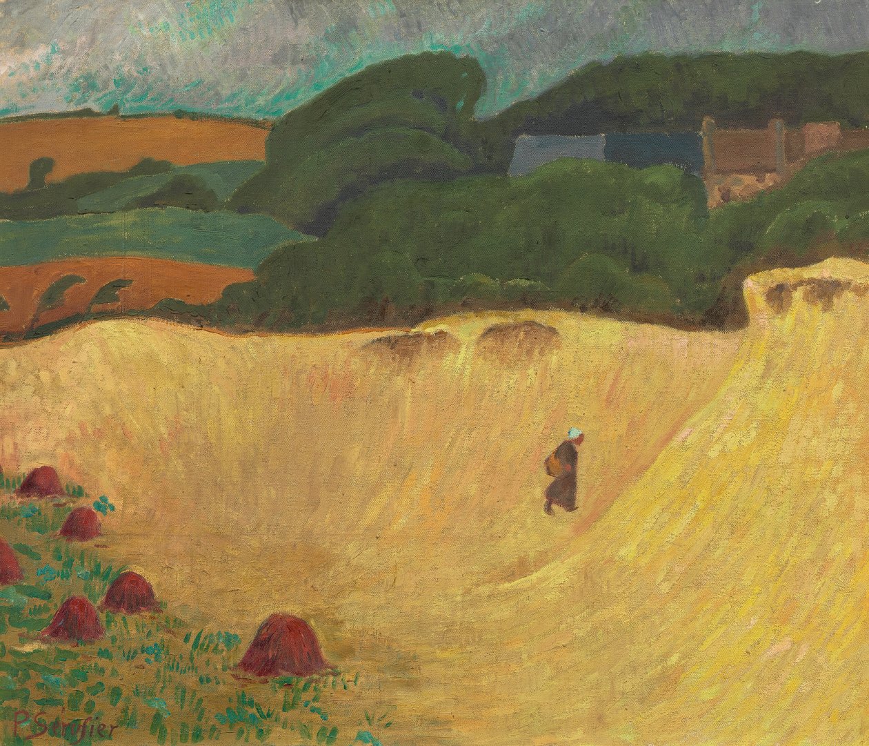 A praia de Les Grands Sables em Le Pouldu, 1890. de Paul Sérusier