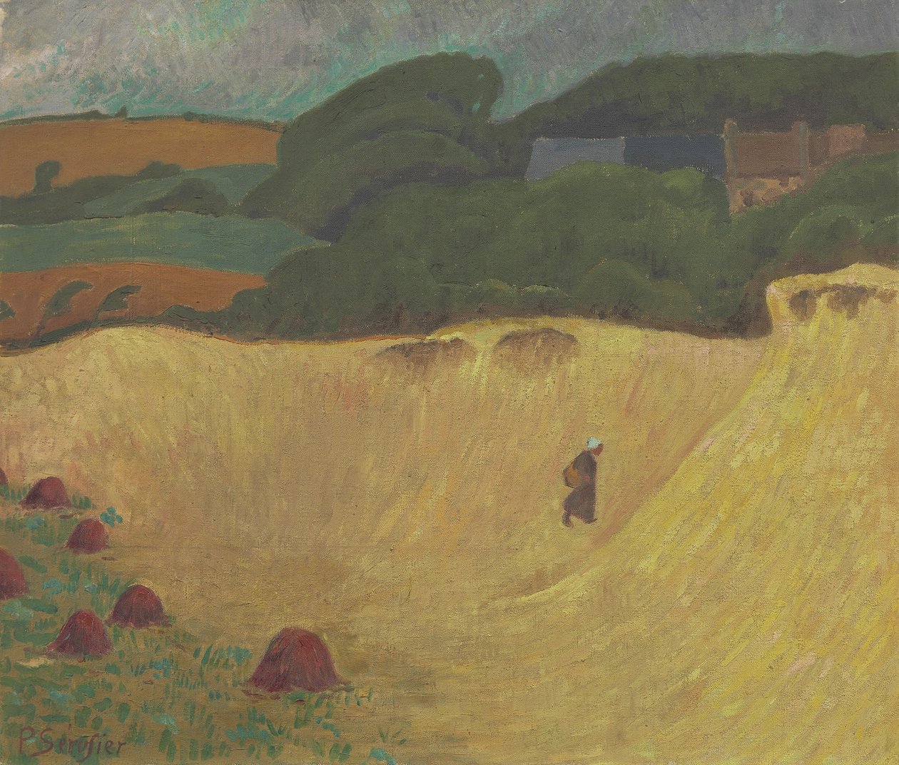 A praia de Les Grands Sables em Le Pouldu, 1890 de Paul Sérusier