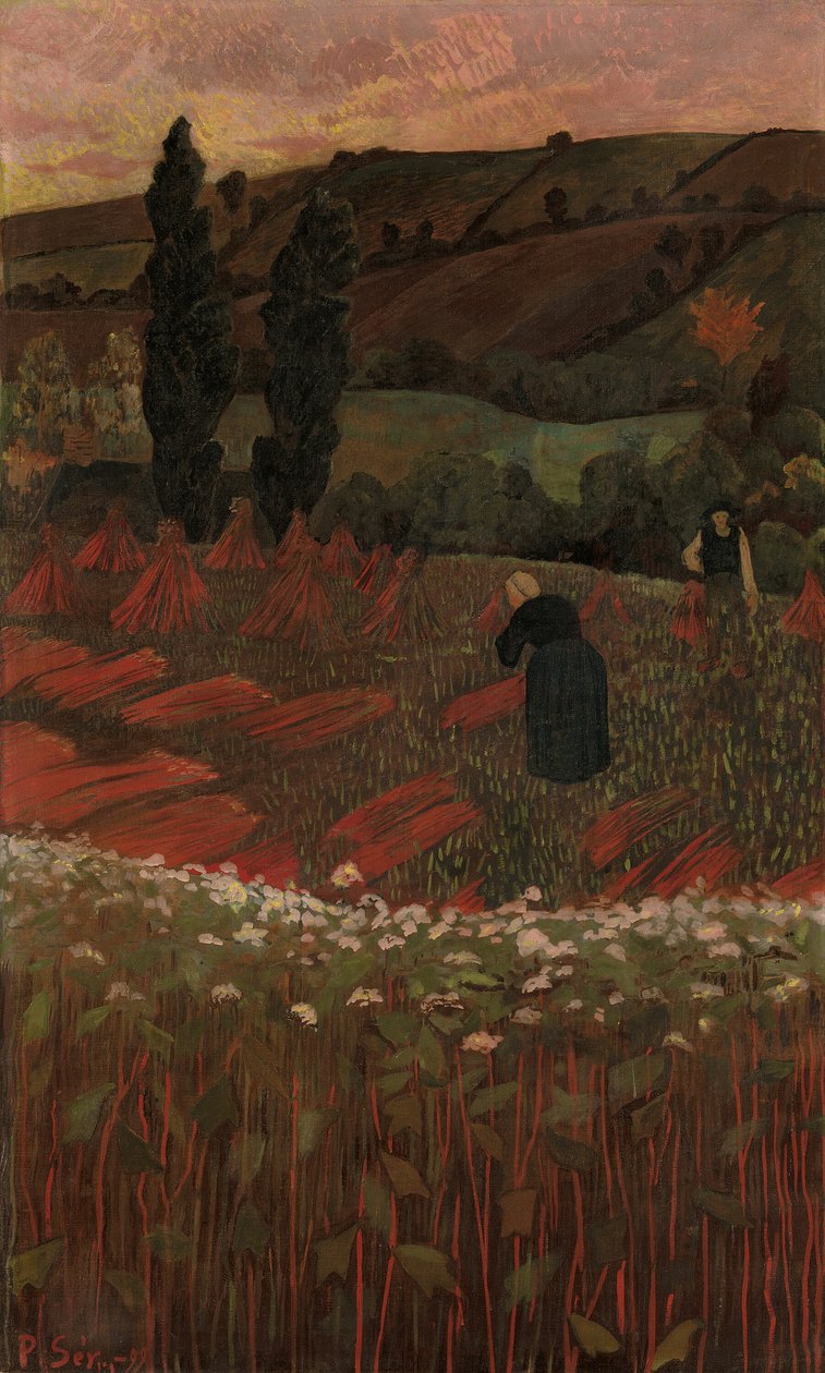 A colheita do trigo sarraceno, 1899. de Paul Sérusier