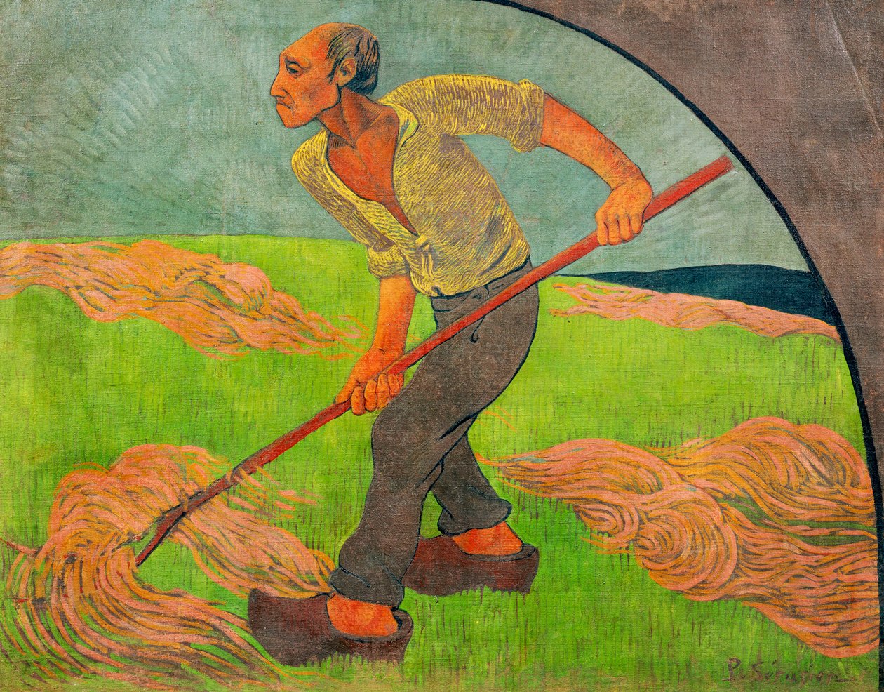 O Haymaker, homenagem a Van Gogh, 1892 de Paul Sérusier