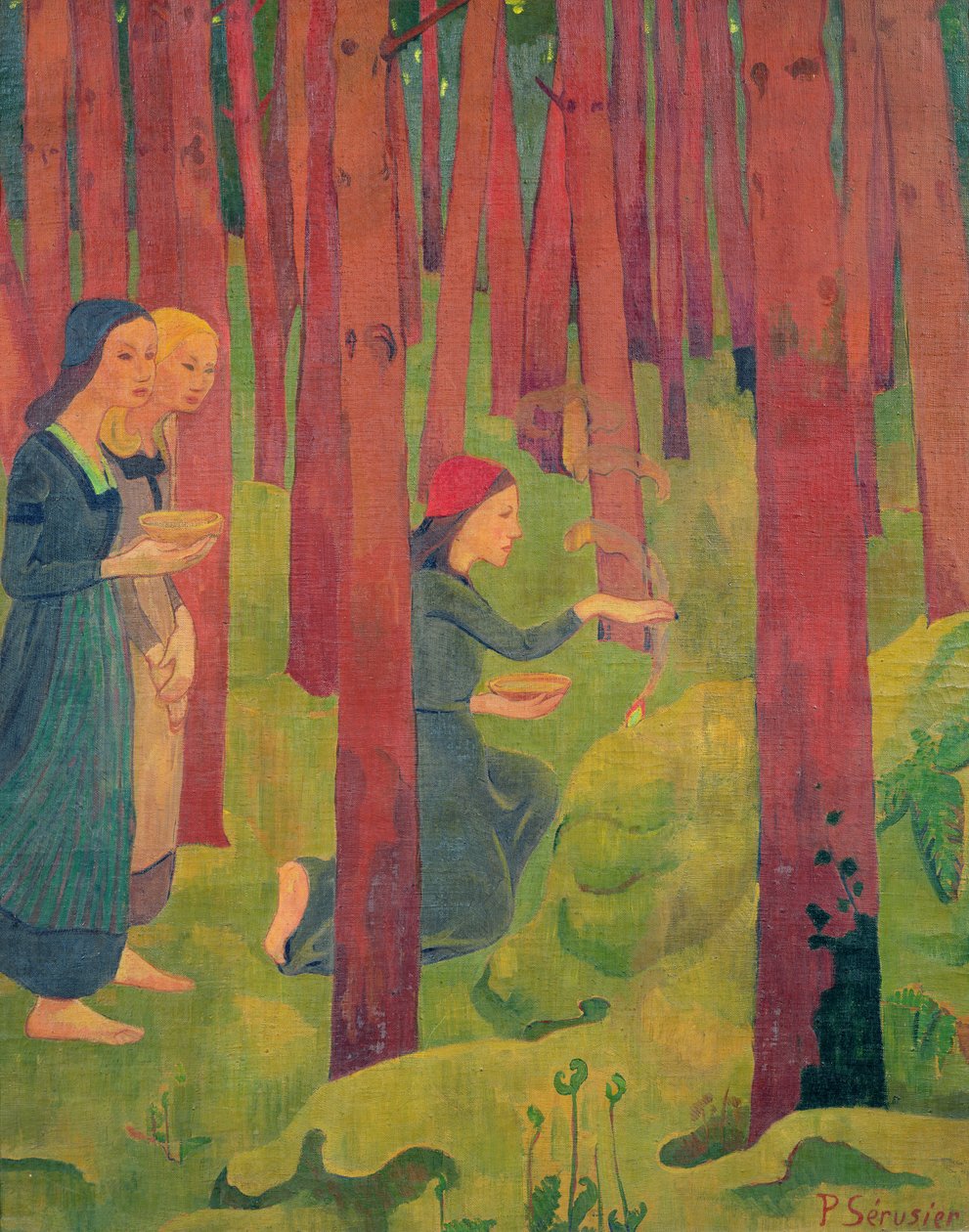 O Encantamento, ou O Bosque Sagrado, 1891 de Paul Sérusier
