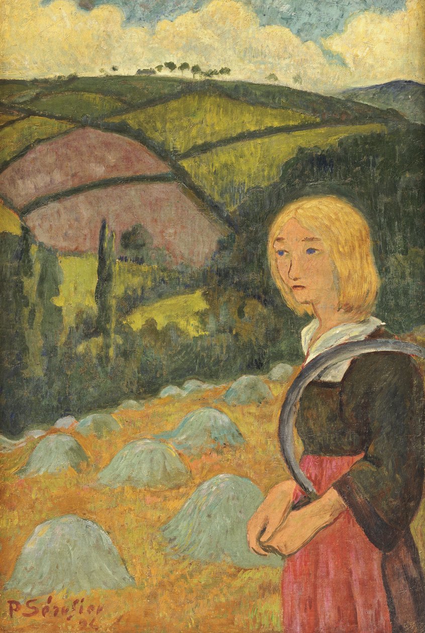 Jovem bretão e palheiros, 1924 de Paul Sérusier