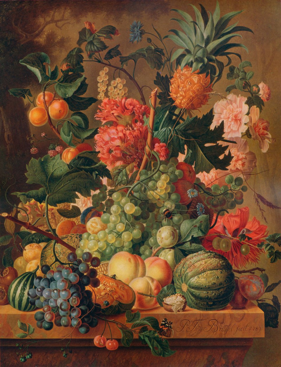 Frutas e flores, 1789, 1938 de Paul Theodor van Brussel
