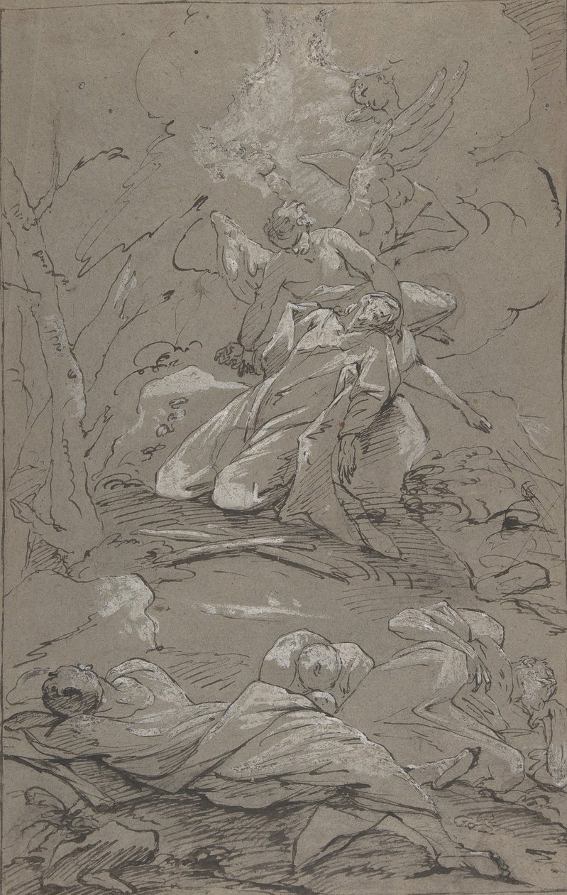 Cristo no Jardim do Getsêmani, 1712-62. de Paul Troger