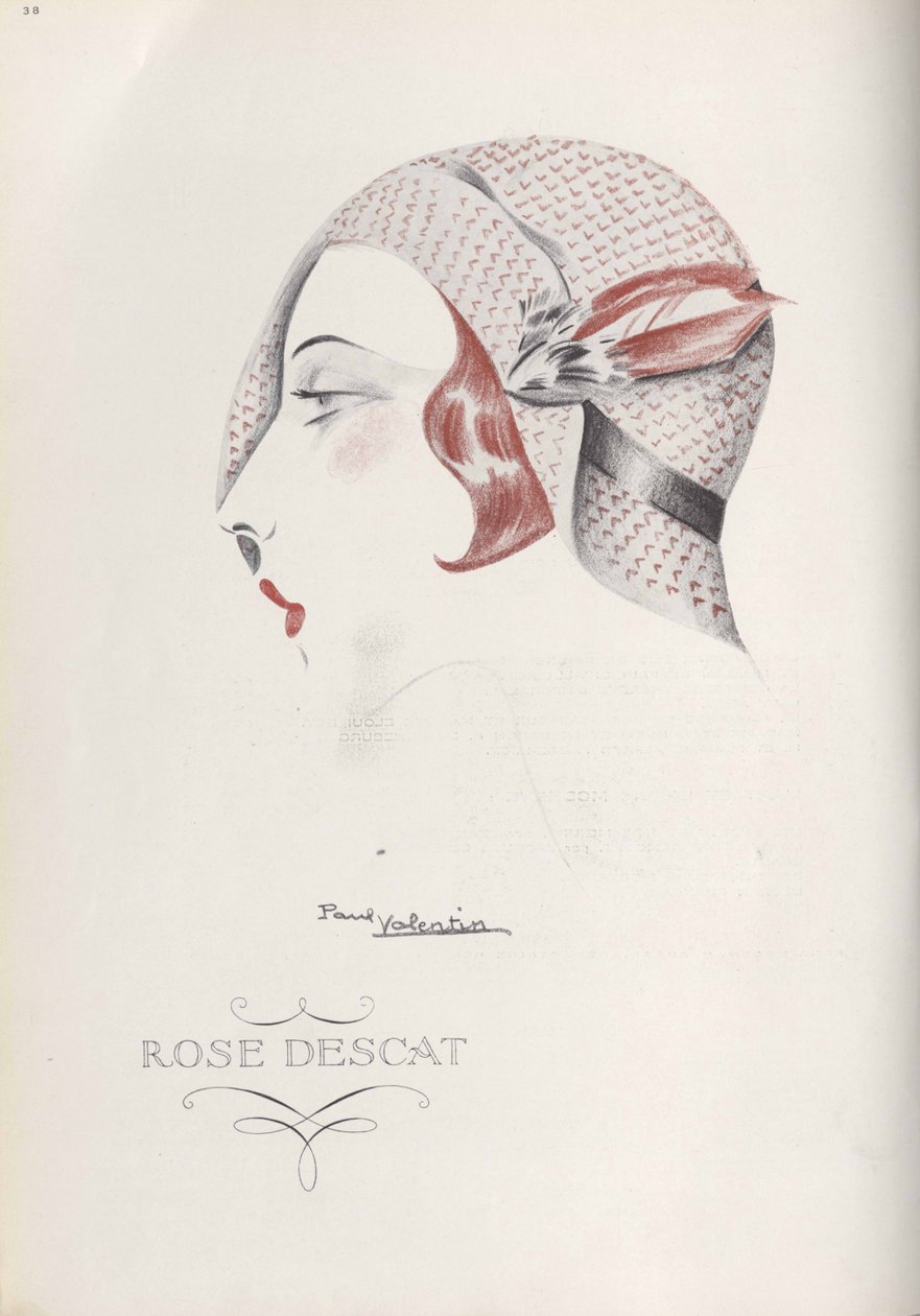 Chapéu Rose Descat, final da década de 1920. de Paul Valentin