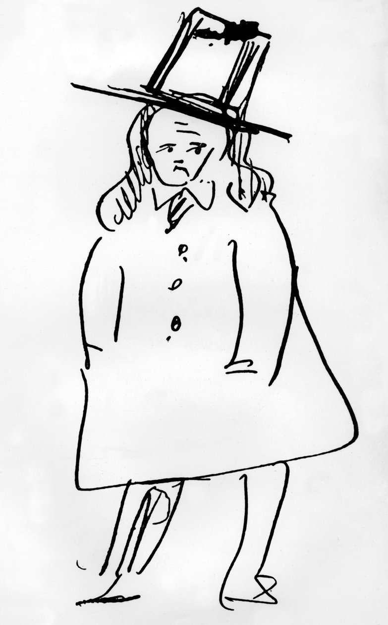 Retrato do poeta francês Charles Baudelaire (desenho) de Paul Verlaine