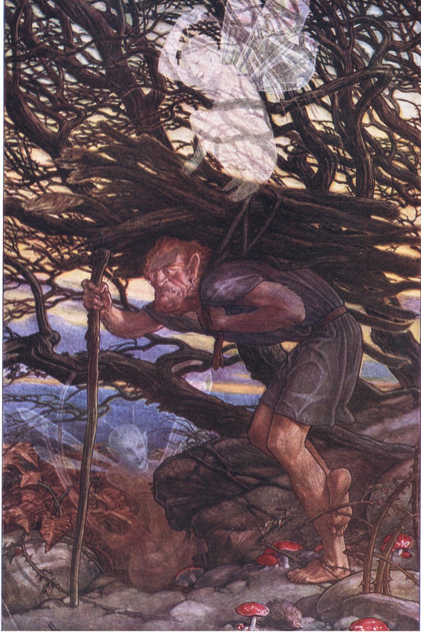 E ainda assim eu preciso amaldiçoar, ilustração de The Tempest, 1908 de Paul Vincent Woodroffe