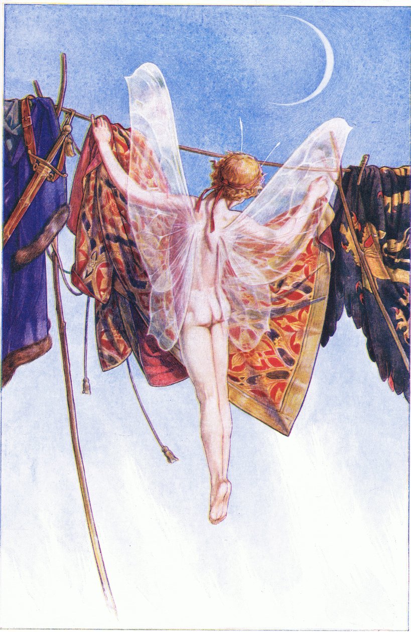 Venha pendurá-los na linha, ilustração de The Tempest, 1908 de Paul Vincent Woodroffe