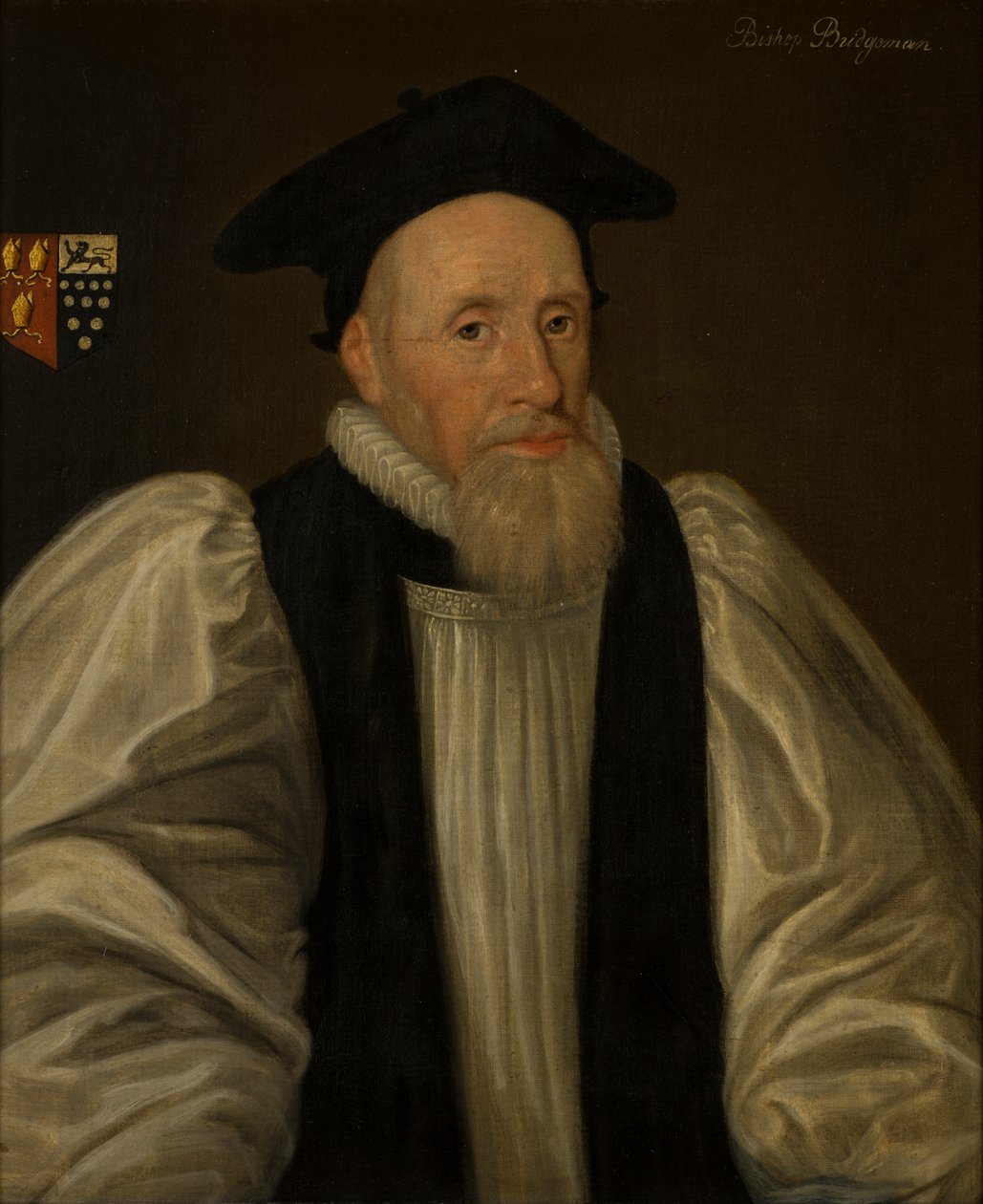 Retrato de John Bridgeman, Bispo de Chester (1577-1652), c.1597-1621 (óleo sobre tela) de Paul van (attr.to) Somer