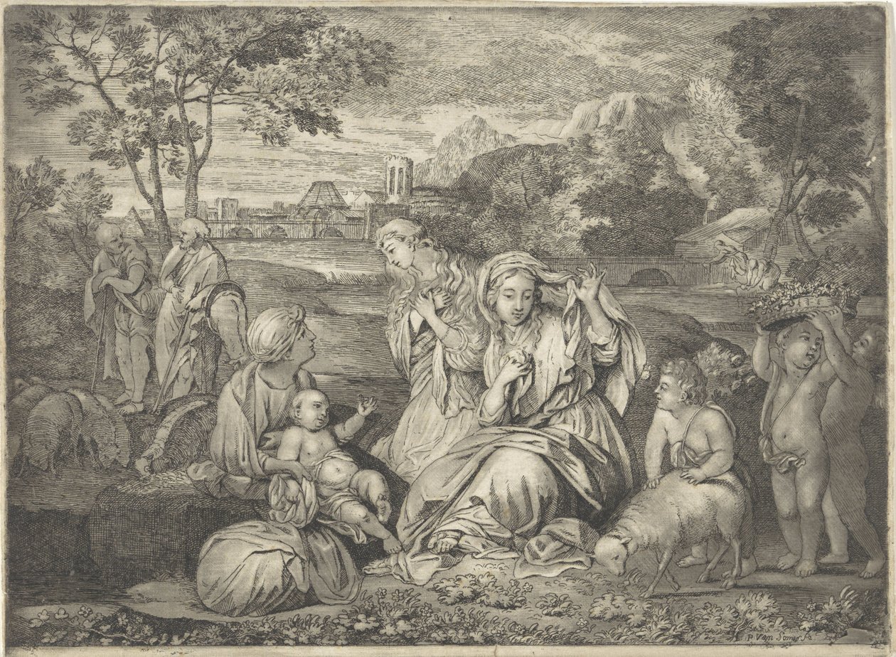 Moisés na cesta de corrida O casamento místico de Catarina de Paul van Somer (II)