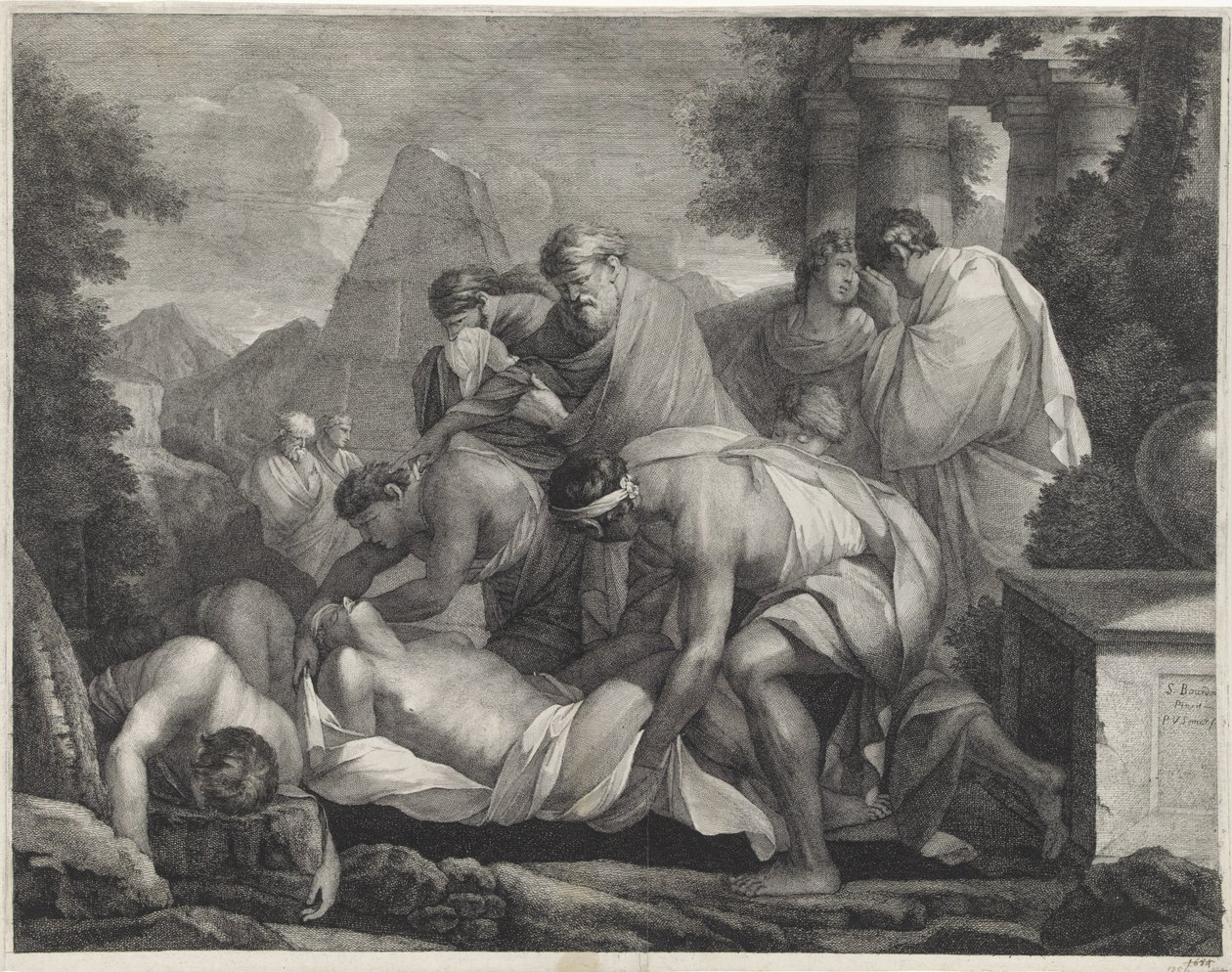 Tobit enterra os mortos de Paul van Somer (II)
