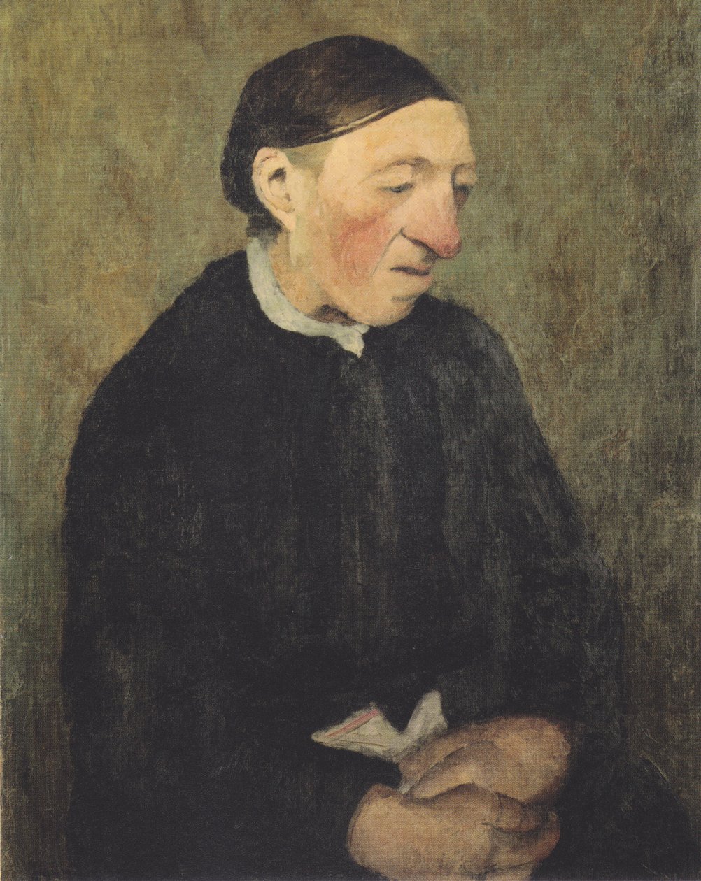 Mulher velha com lenço de Paula Modersohn Becker