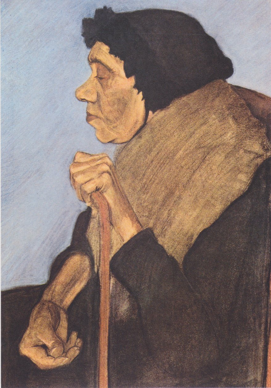 Mulher cega velha sentada de Paula Modersohn Becker