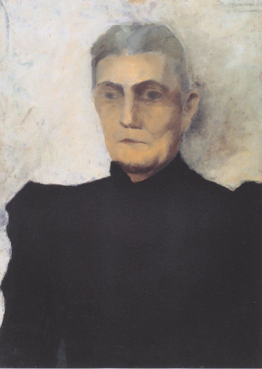 Meio comprimento, retrato, de, um, mulher velha de Paula Modersohn Becker