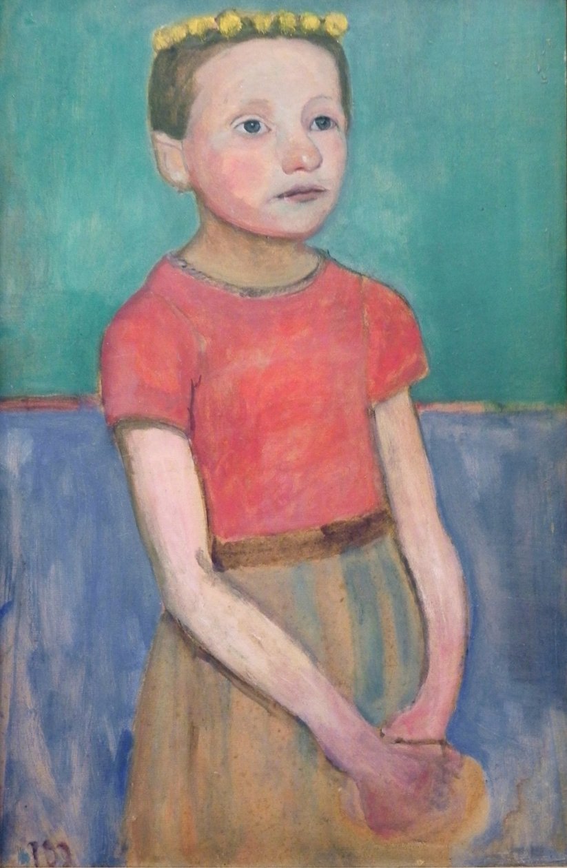 Meia retrato de uma menina italiana de 12 anos de idade de Paula Modersohn Becker