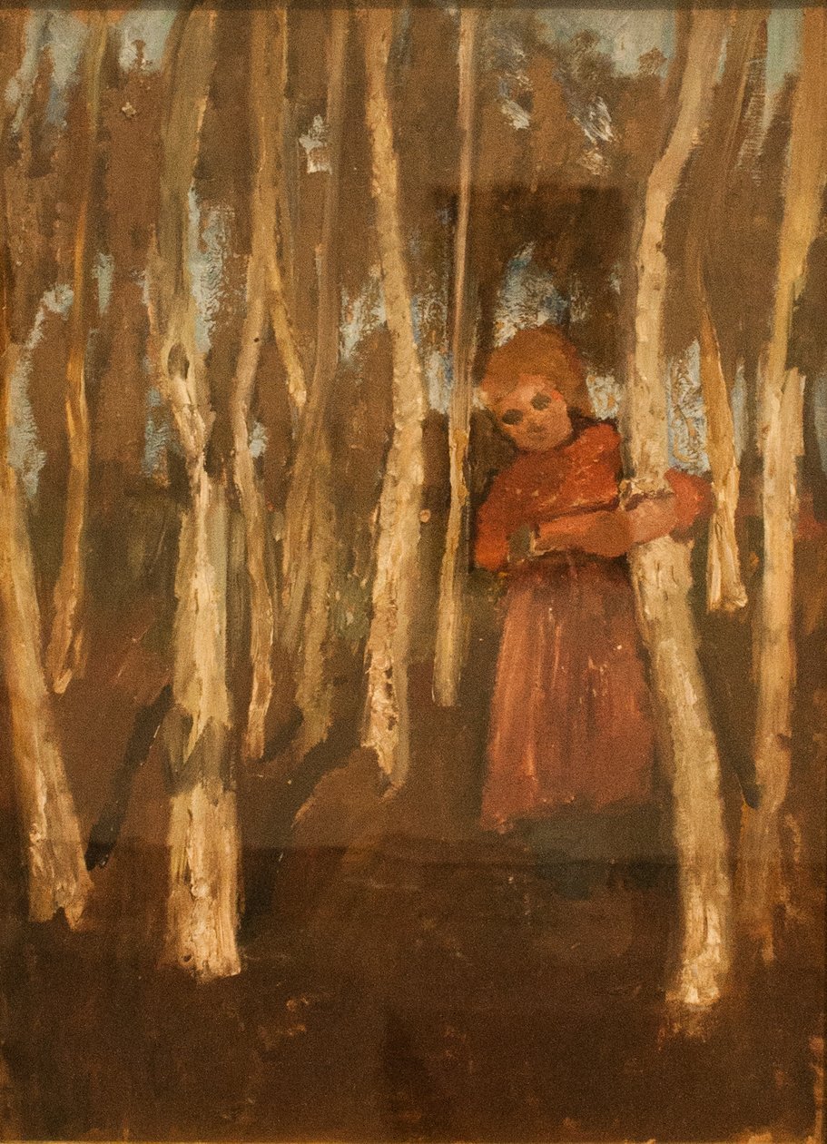 Menina, em, um, floresta vidoeiro de Paula Modersohn Becker