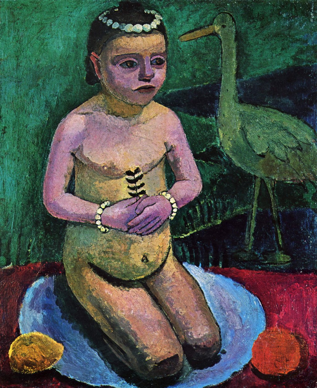 Crianças, jogo, com, cegonha de Paula Modersohn Becker
