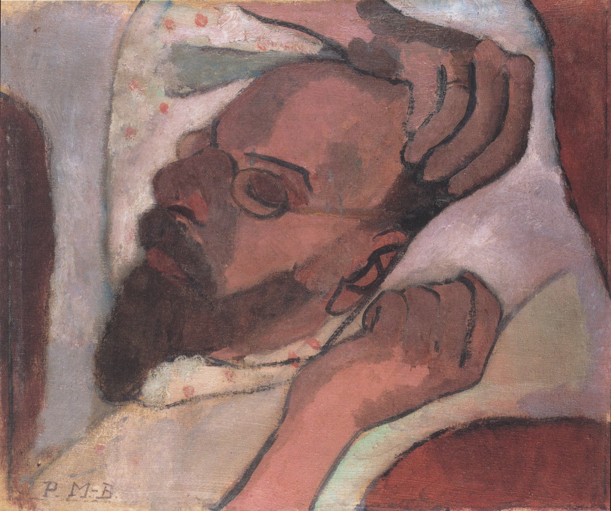 Otto Modersohn, dormindo de Paula Modersohn Becker