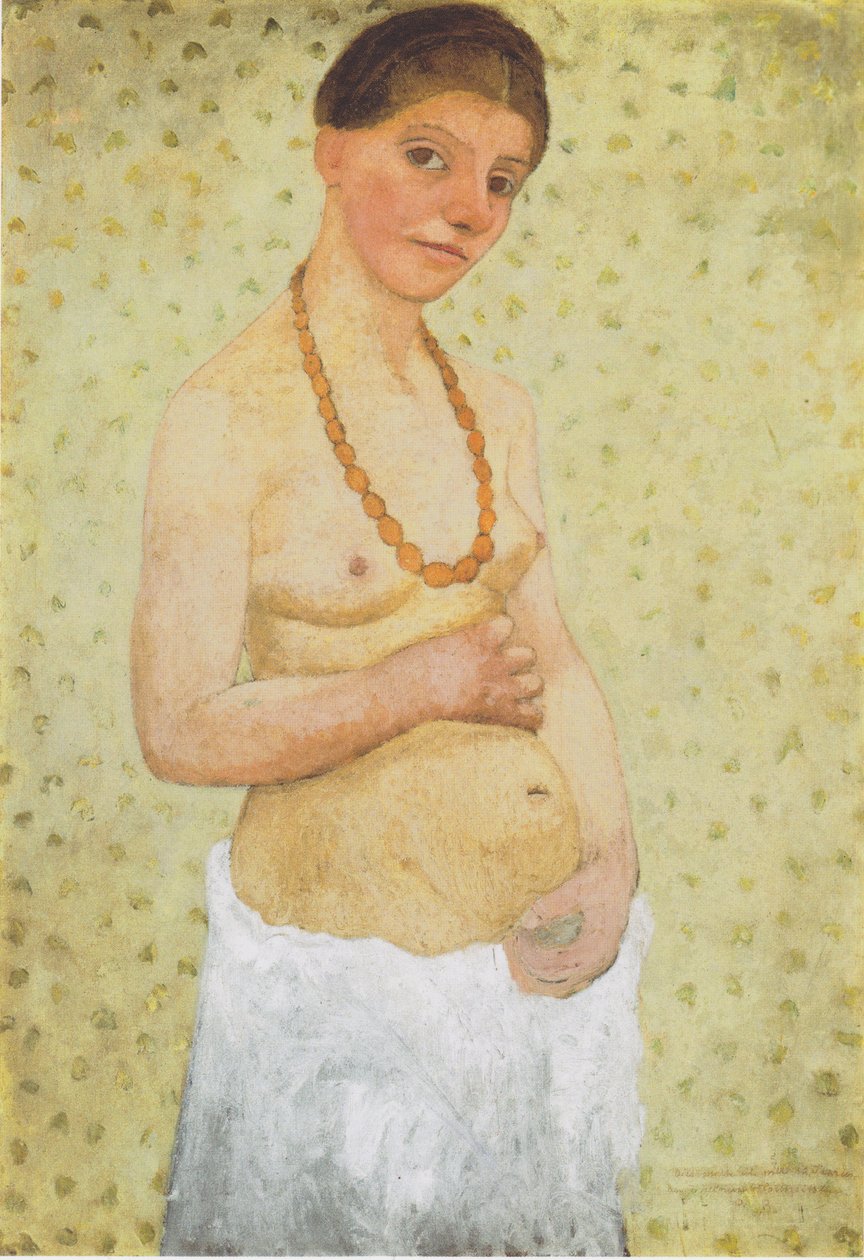 Auto-retrato no sexto aniversário de casamento de Paula Modersohn Becker