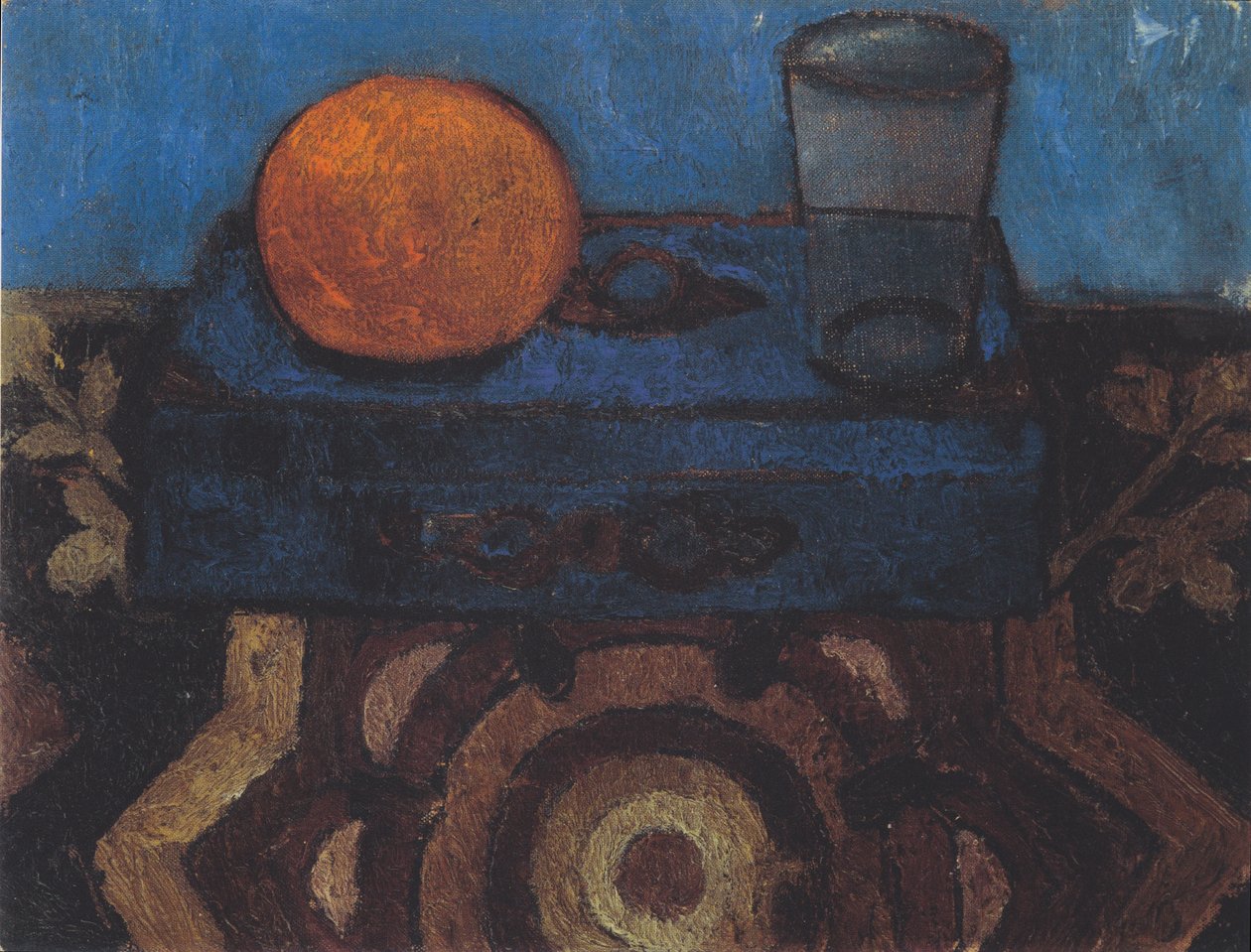 Ainda vida com caixa azul de Paula Modersohn Becker