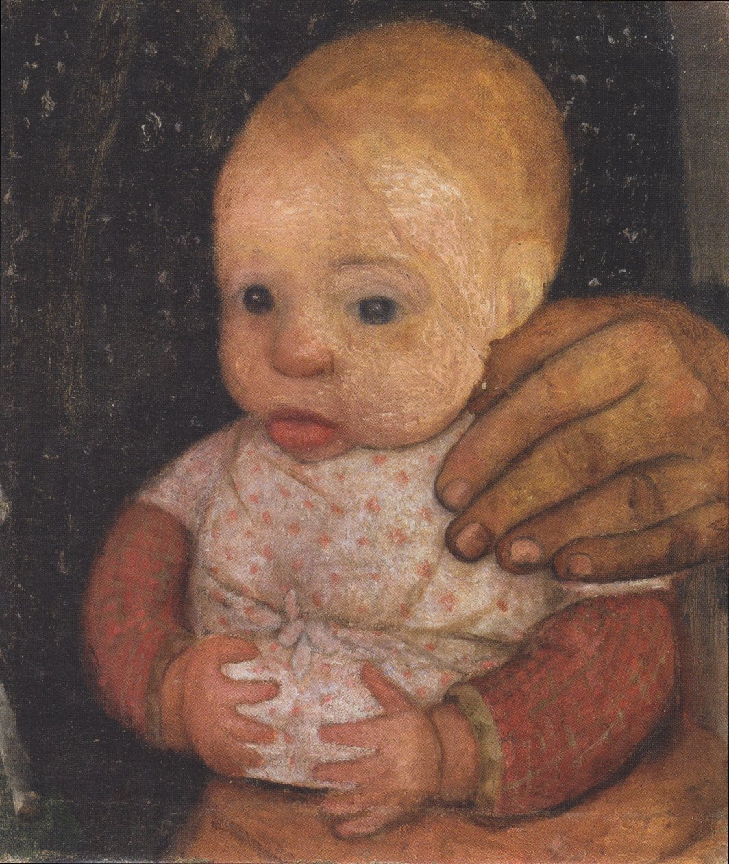 Criança com a mão da mãe de Paula Modersohn Becker