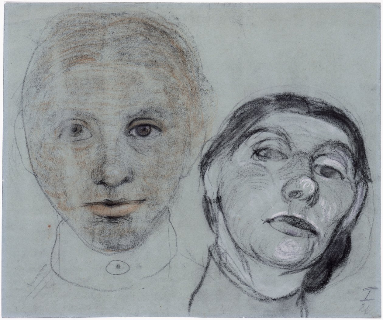 Duas cabeças de Paula Modersohn-Becker