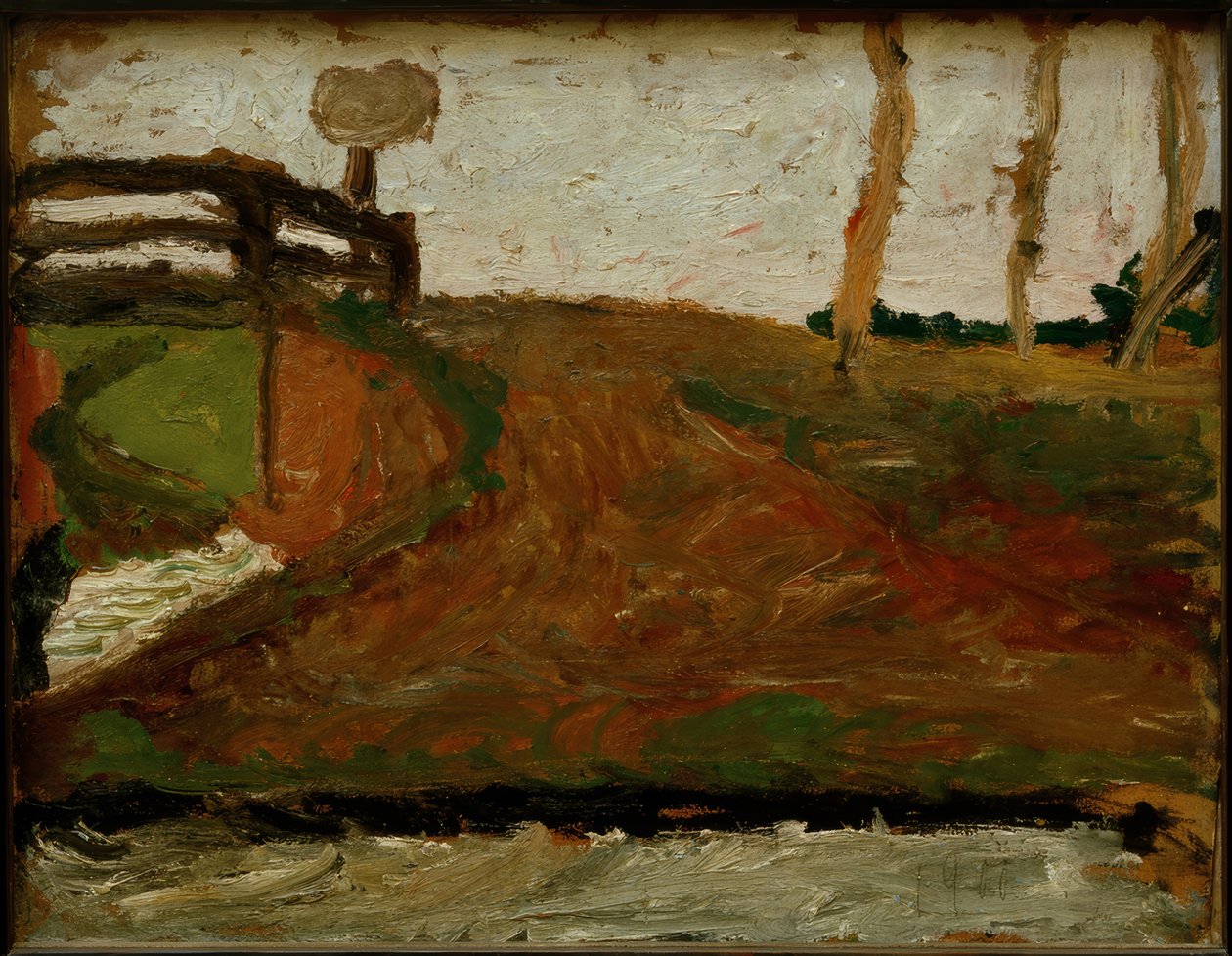 Paisagem do charneca com ponte de Paula Modersohn Becker