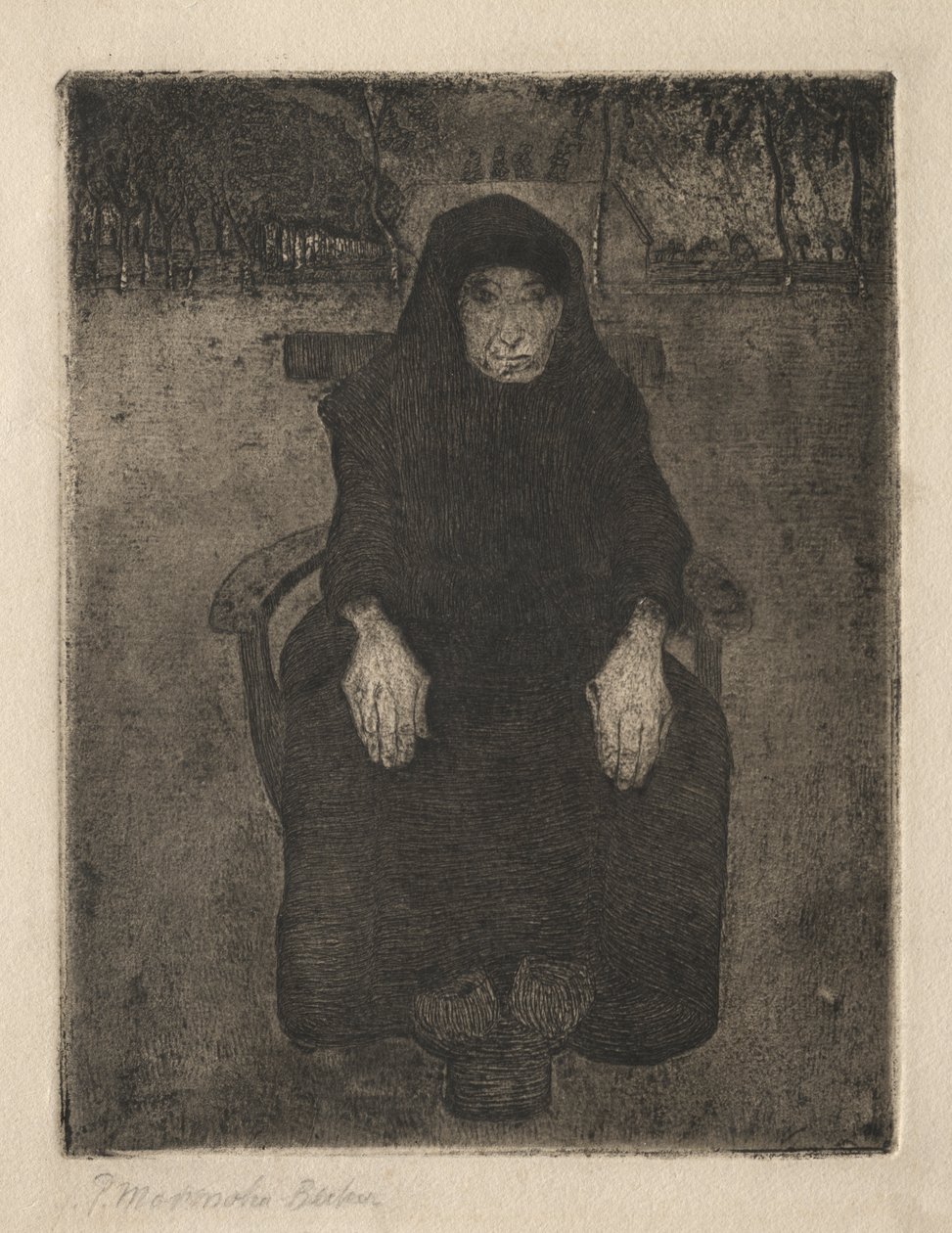 Velha Sentada de Paula Modersohn Becker