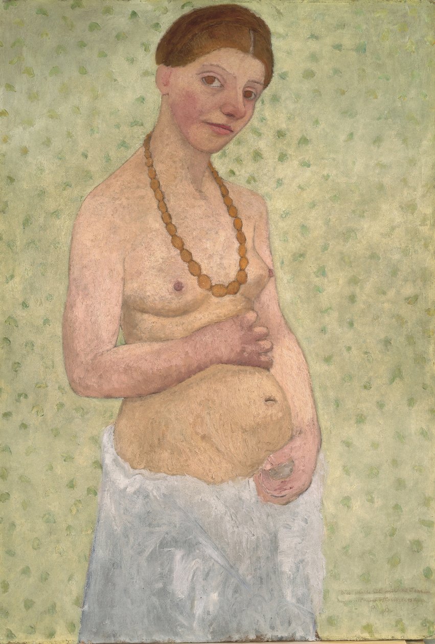 Auto-retrato no sexto aniversário de casamento, 1906 de Paula Modersohn Becker