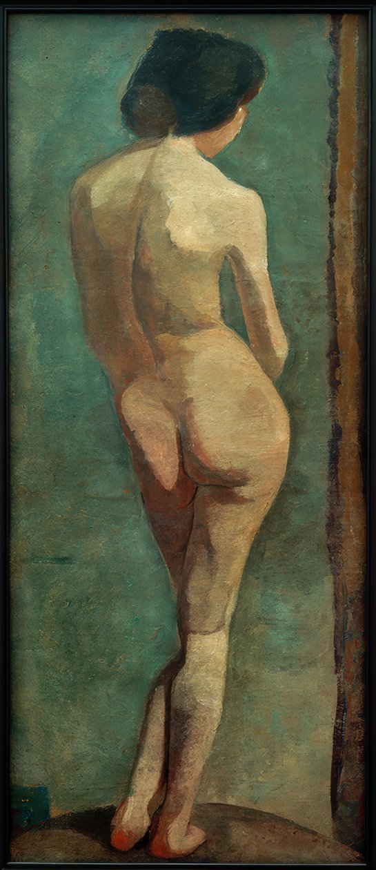 Ato de costas feminino em pé de Paula Modersohn Becker