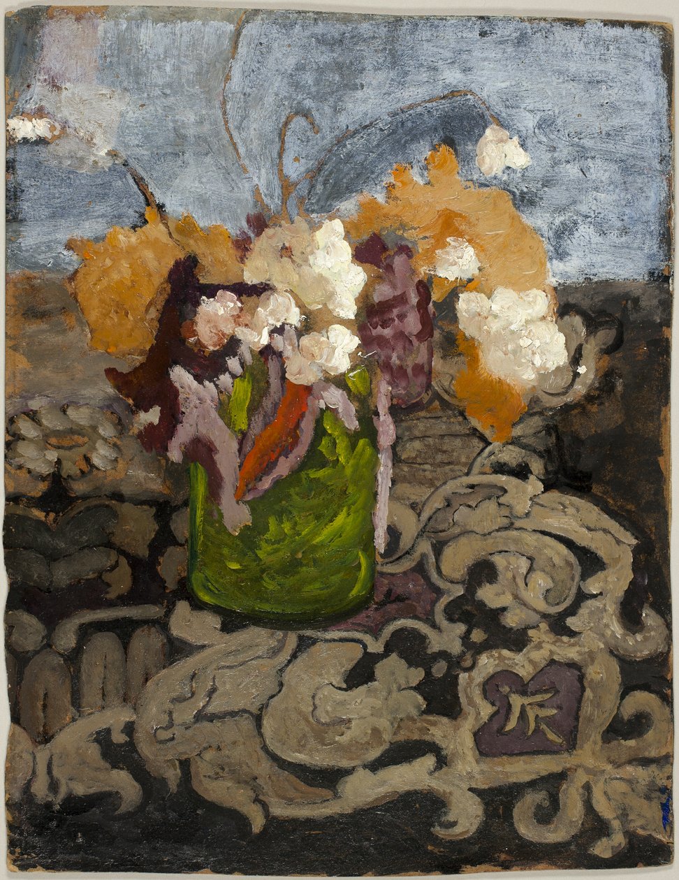 Natureza morta com vaso verde de Paula Modersohn Becker
