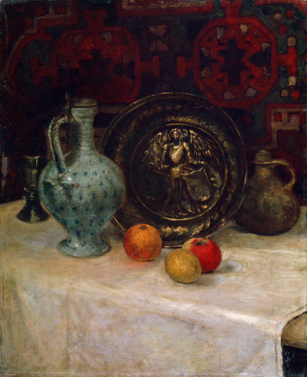 Ainda vida com uma placa de latão, final do século XIX ou início do século XX de Paula Modersohn Becker