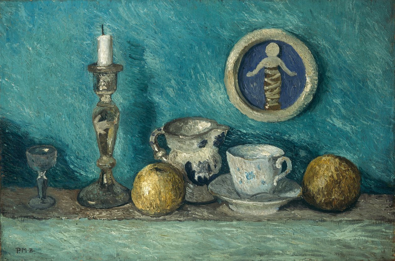 Ainda vida com a della Robbia Putto, c. 1905 de Paula Modersohn Becker