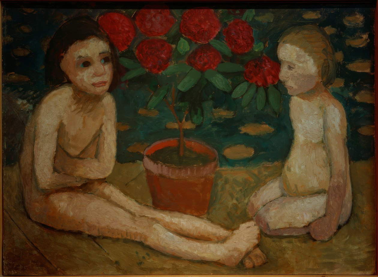 Arquivo de duas crianças sentadas de Paula Modersohn Becker