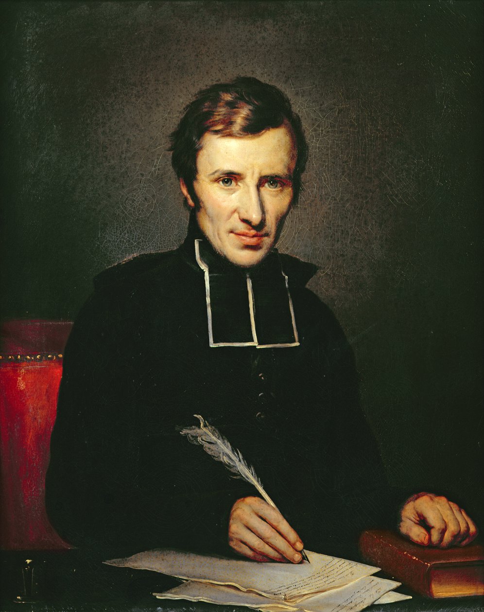 Retrato do abade de Lamennais, 1827 de Paulin Jean Baptiste Guerin