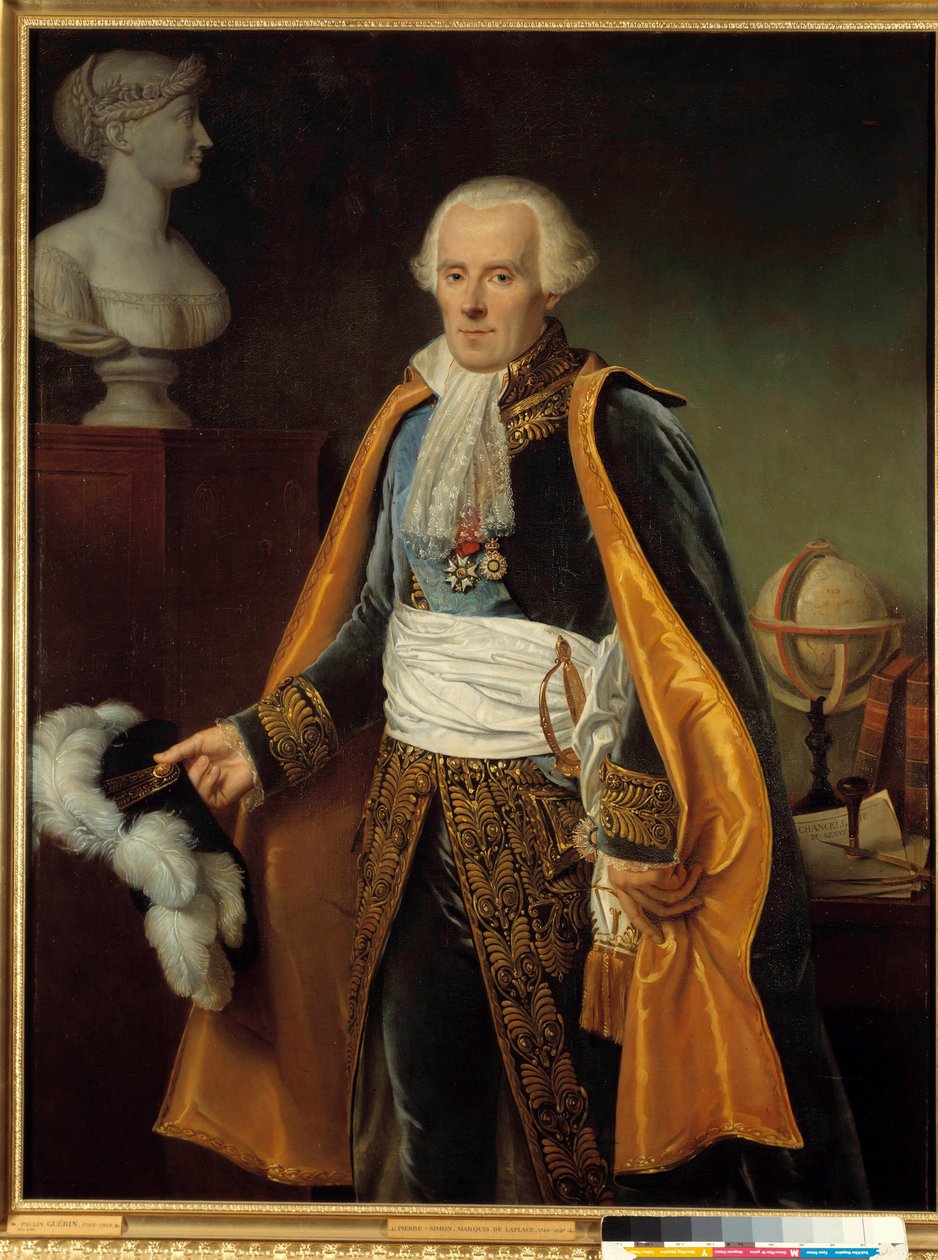 Retrato de Pierre Simon, Marquês de Laplace (La Place) (1745-1827) Pintura Astronômica de Paulin Guerin (1783-1855) Sol do século XIX. 1,46 x 1,13 m de Paulin Jean Baptiste Guerin