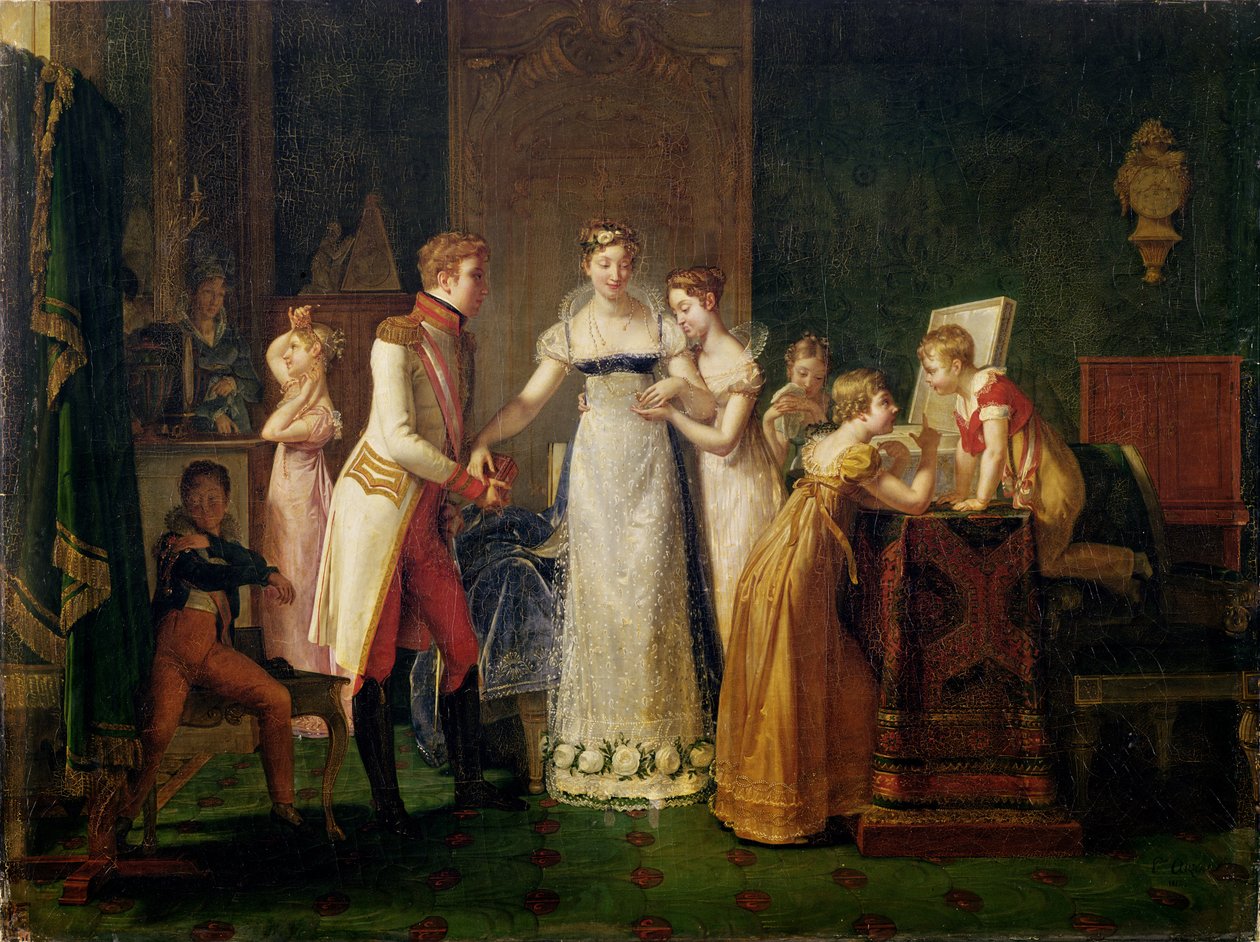 Marie-Louise (1791-1847), da Áustria, despedindo-se de sua família em Viena, 13 de março de 1810, 1812 de Pauline Auzou