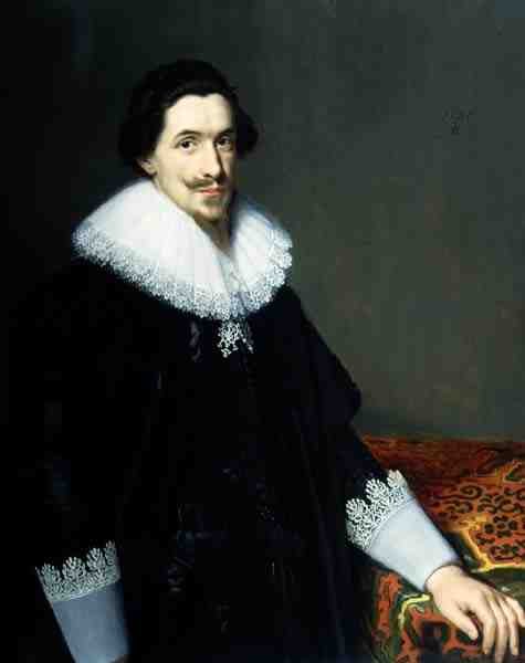 Retrato do Sr. van Voorst (um de um par: 132050), 1628 de Paulus Moreelse