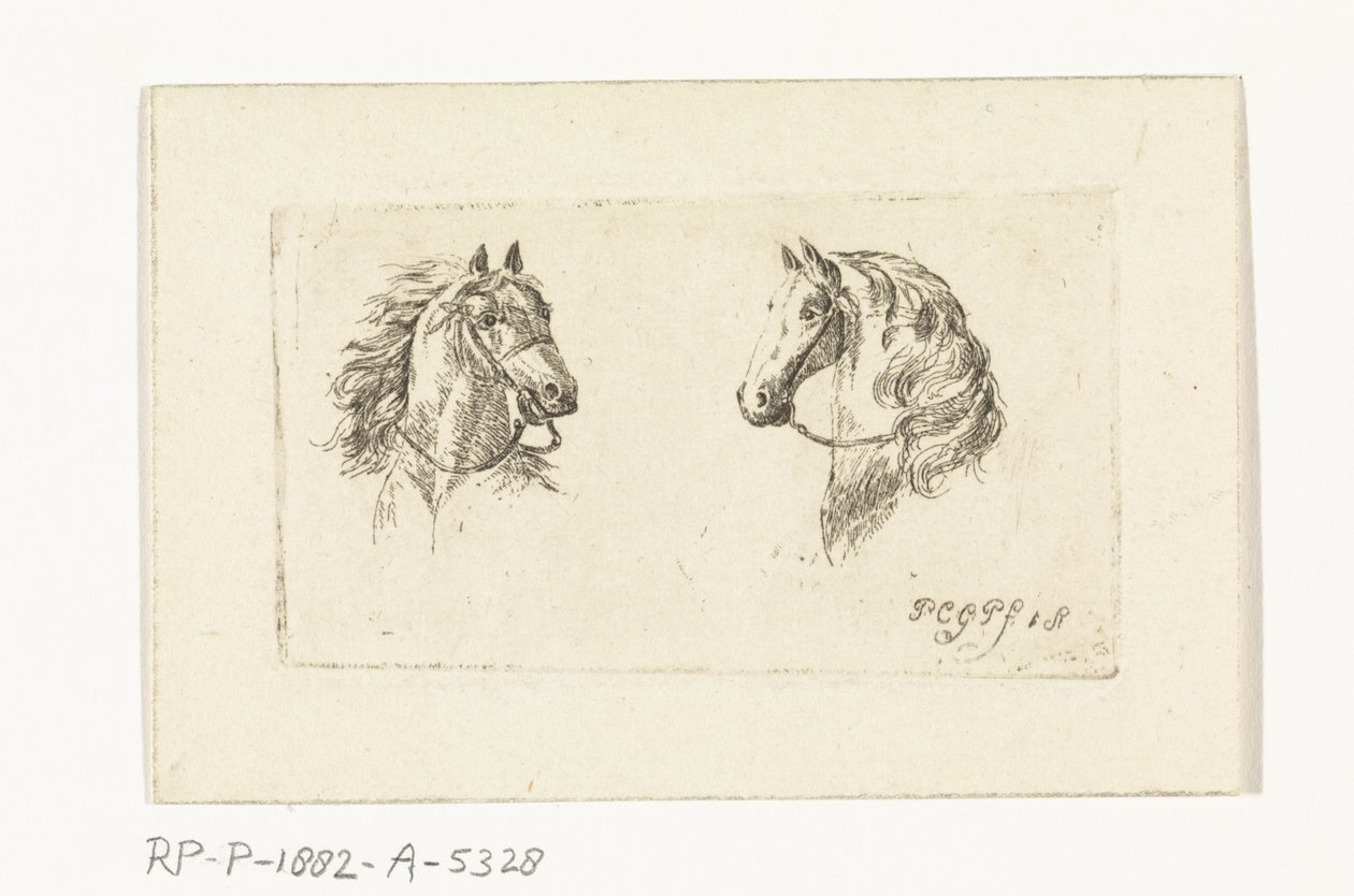 Duas cabeças de cavalo de Paulus Charles Gerard Poelman