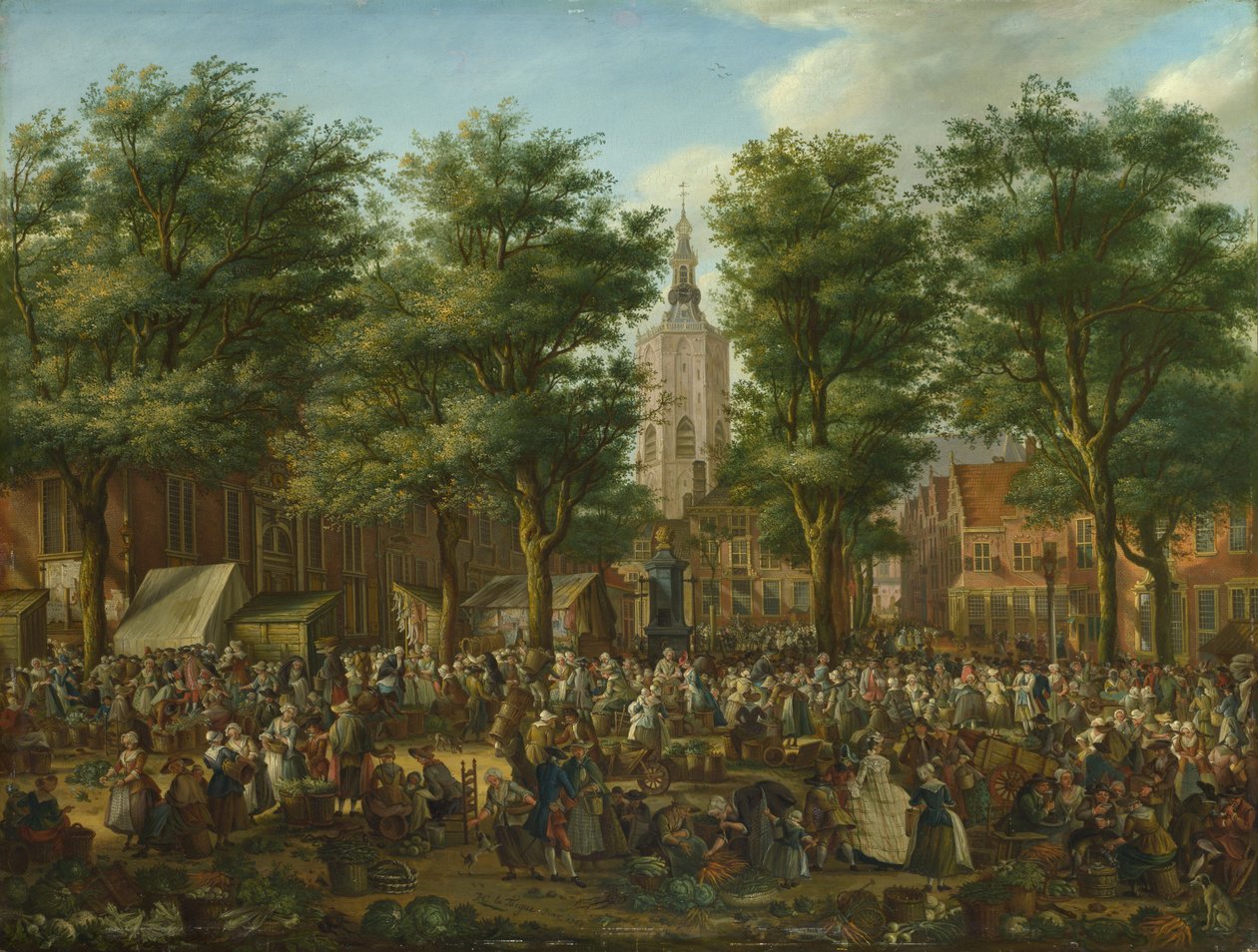 O Grote Markt em Haia, 1760 de Paulus Constantijn la Fargue