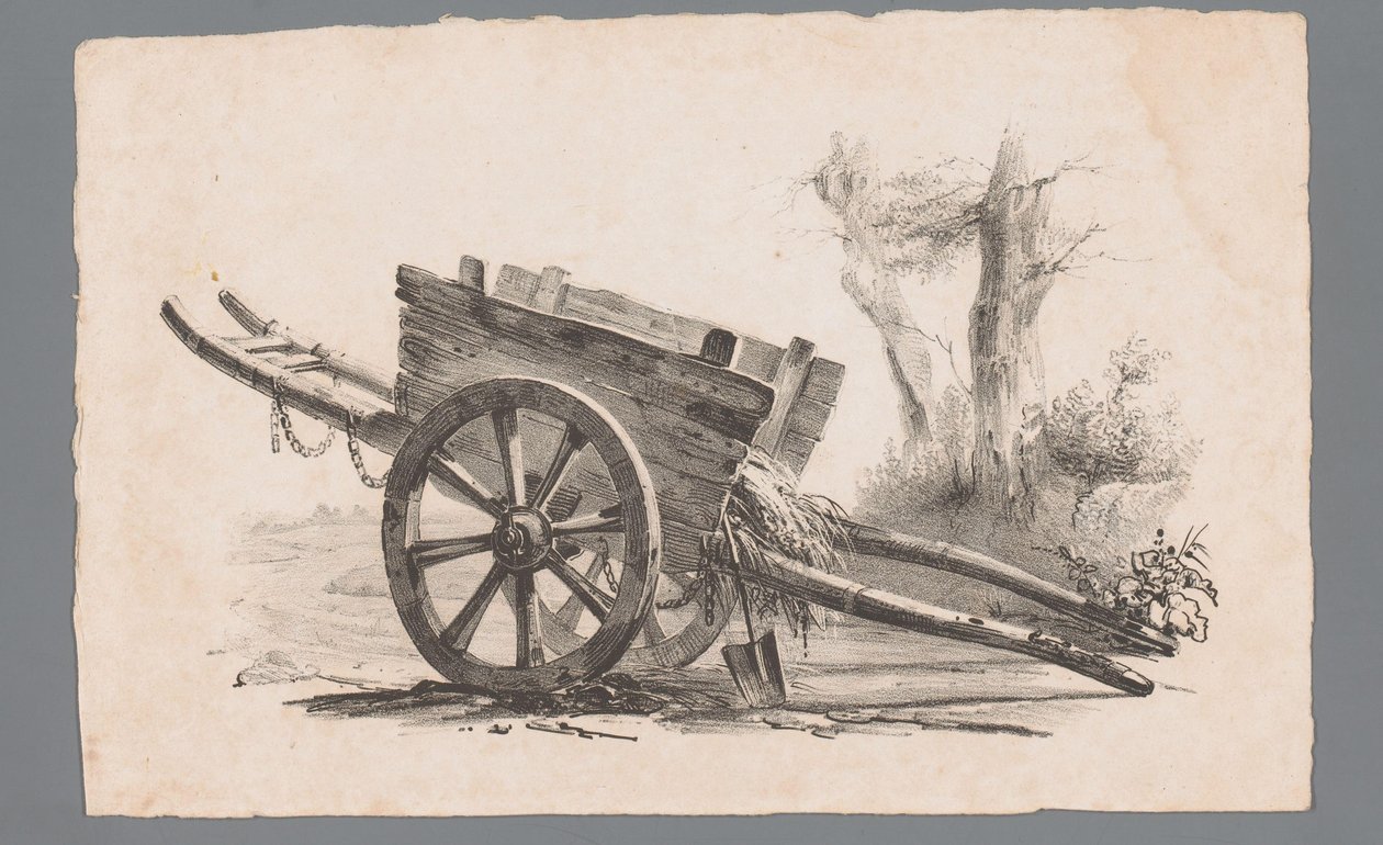 Carrinho de duas rodas de Paulus Lauters (attributed to)