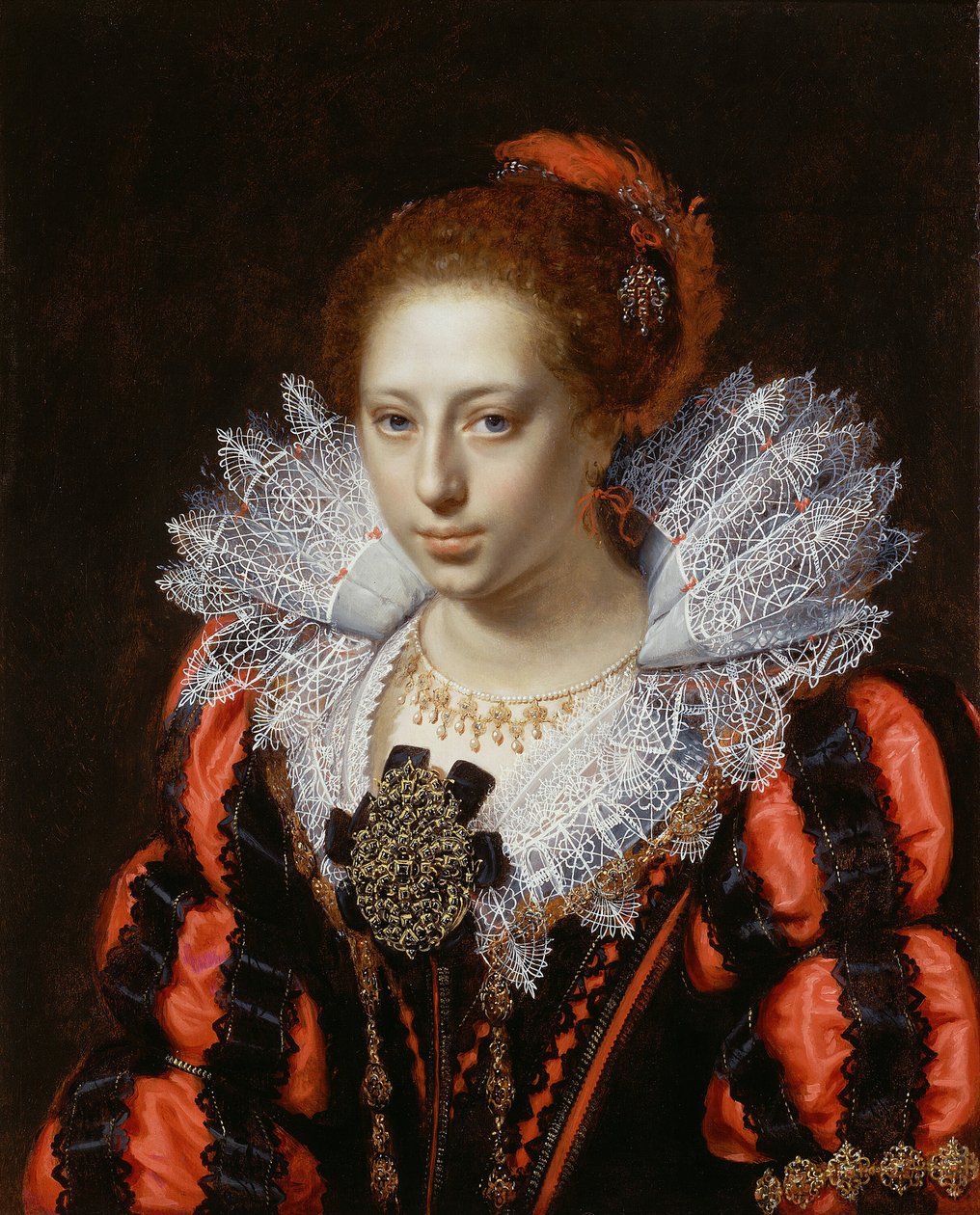 Retrato de uma jovem senhora, c. 1620. de Paulus Moreelse