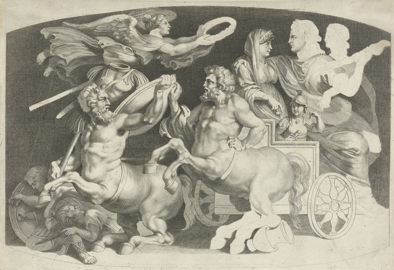 Camee conheceu de triunfo van Germanicus em Agrippina Várias figuras de ágatas antigas, desenhadas por Pietro Paolo Rubenii (título da série) de Paulus Pontius (attributed to)