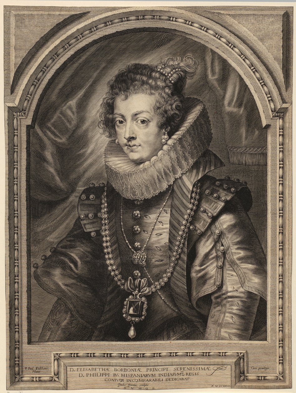 Retrato da rainha Isabel de Bourbon [Isabel de Borbón y Médicis] de Paulus Pontius
