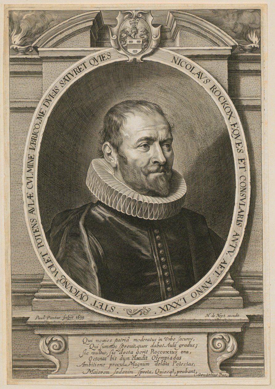 Retrato de Nicolaus Rockox, presidente da câmara de Antuérpia de Paulus Pontius