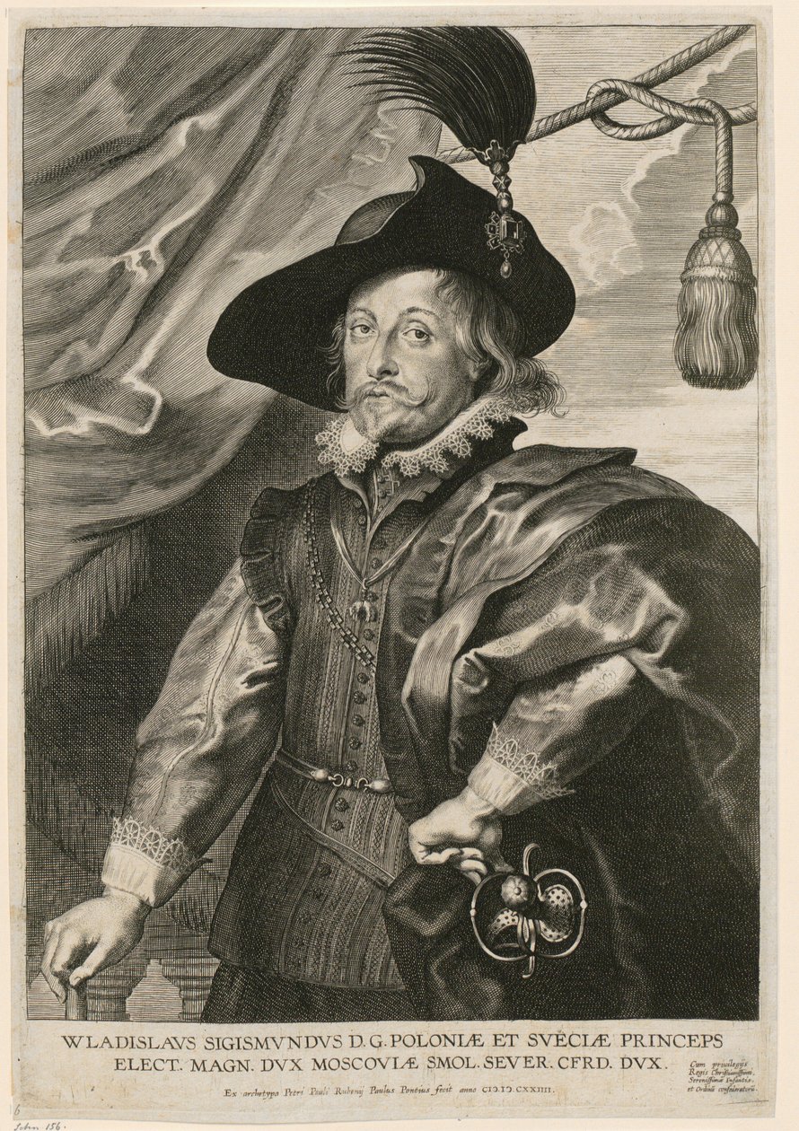 Retrato de Ladislau IV Vasa, príncipe da Polónia e da Suécia de Paulus Pontius