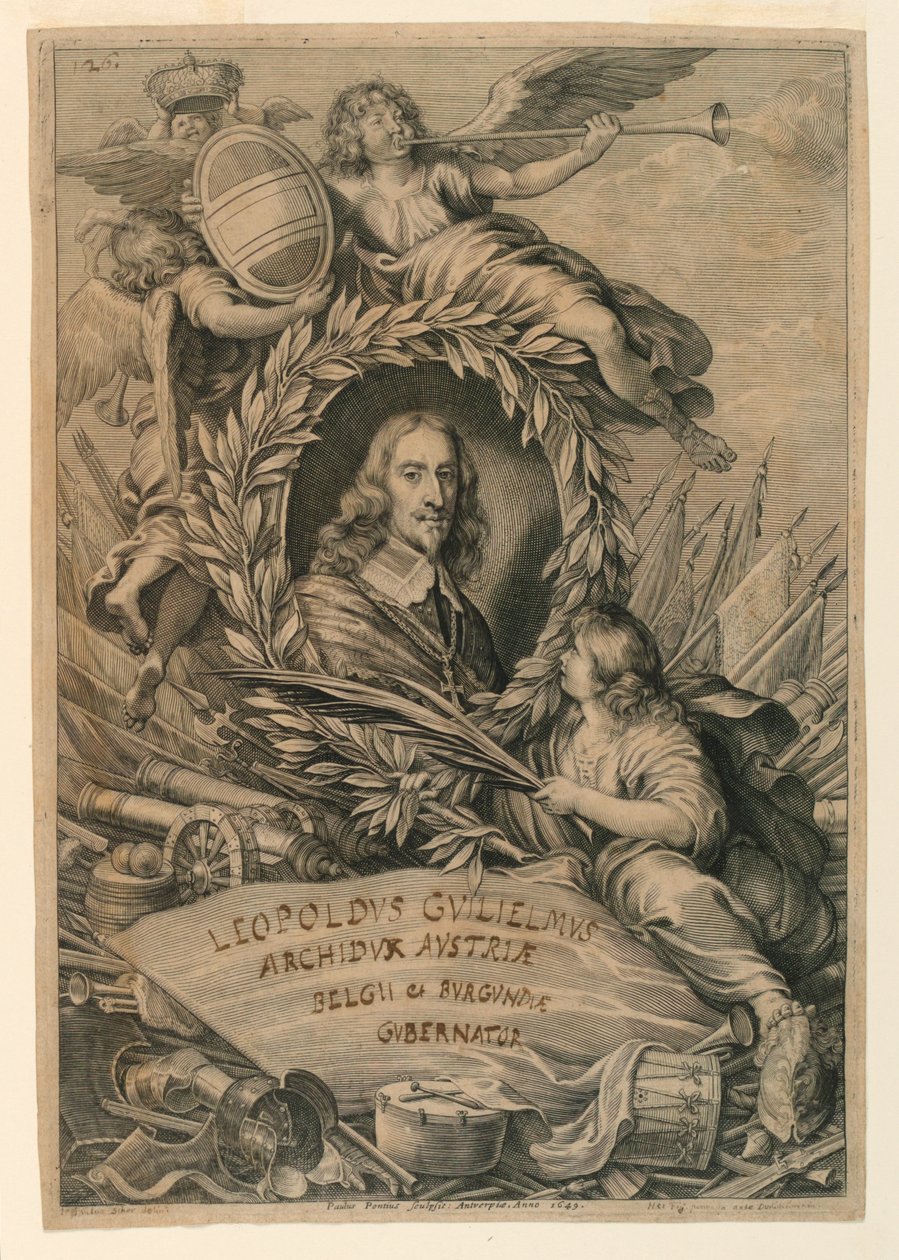 Retrato do arquiduque Leopold Wilhelm (1614-1662) de Paulus Pontius