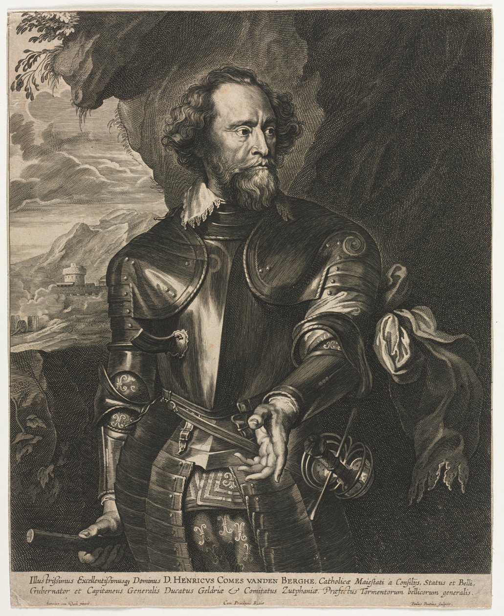 Retrato de Henry, conde van den Berghe. de Paulus Pontius